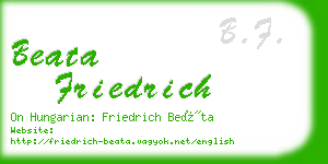 beata friedrich business card